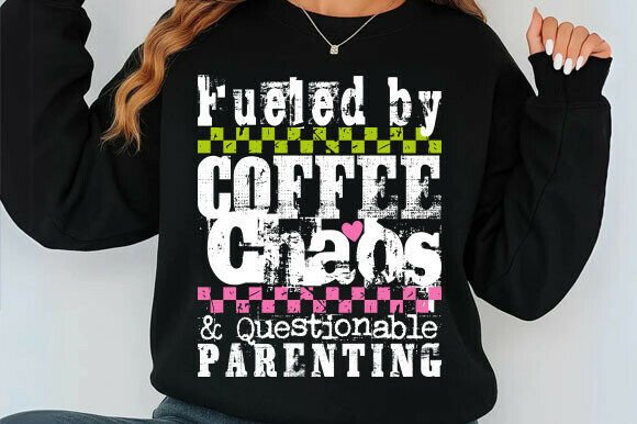 Funny MOM Fueled by Coffee Chaos Svg Review