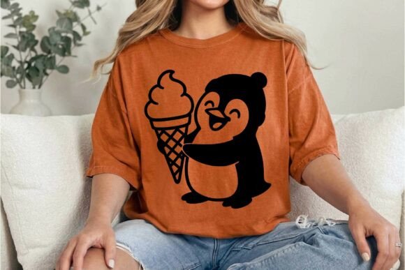 Funny Penguin Holding Ice Cream Clipart Review