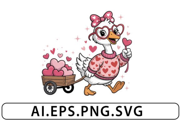 Funny Valentines Duck Vector Svg Review