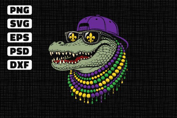 Mardi Gras Alligator Carnival Design SVG Review