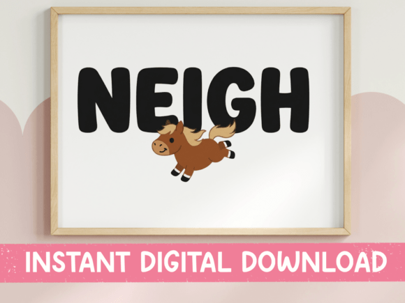 Neigh Bold Typography Horse SVG Review